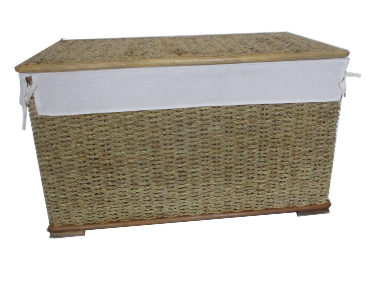 26-0001/3 CESTO PORTA BIANCHERIA BAULE VIMINI CM 84X50X50 H